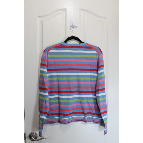 Pendleton Light Blue with Rainbow Multi-Color Striped Cardigan NWT size L - Picture 4 of 4